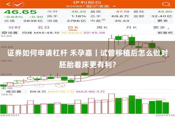 证券如何申请杠杆 禾孕嘉丨试管移植后怎么做对胚胎着床更有利？