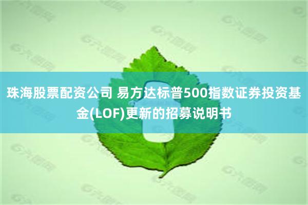 珠海股票配资公司 易方达标普500指数证券投资基金(LOF)